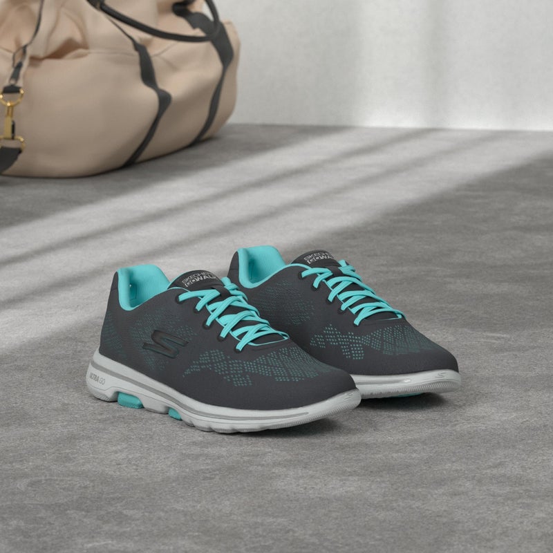 Skechers Women's Go Walk 5 - Alive, Black/Aqua, 10.5 - Image 2